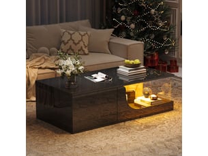 Table basse coloris noir <strong></strong> <strong>100x50x30cm</strong>