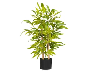 Bambou artificiel plantes artificielles hauteur 60 cm - tronc branches lichen feuilles grand réalisme pot inclus