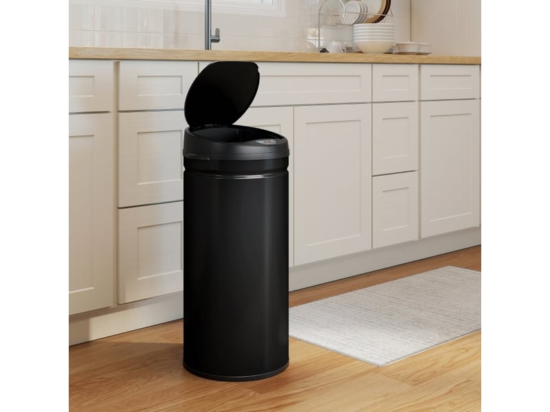  Poubelle capteur 42 l 30,5 x 30,5 x 68 cm, cuisine noire  - Conforama B