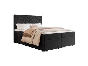 Lit coffre 160x200 cm <strong>IDOHOME</strong>  <strong>NEREA</strong> coloris noir