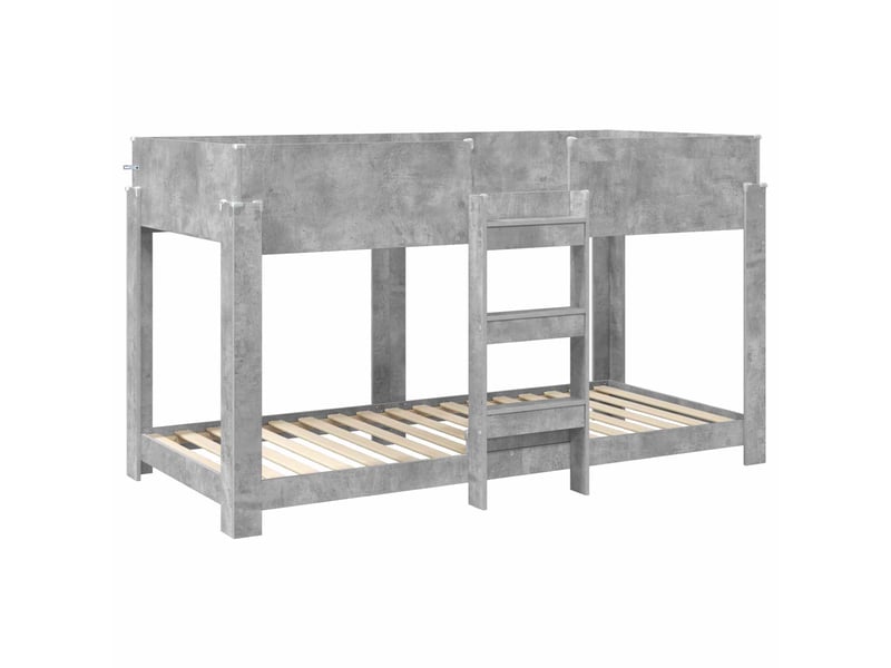  Lit superposé pour enfants - lit jeune gris béton 90 x 200 cm  - Conforama D