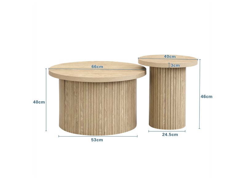  Table basse, bois naturel, design moderne et fonctionnel pour salon  - Conforama C