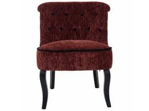 Fauteuil en tissu rouge 61x66x77 cm h