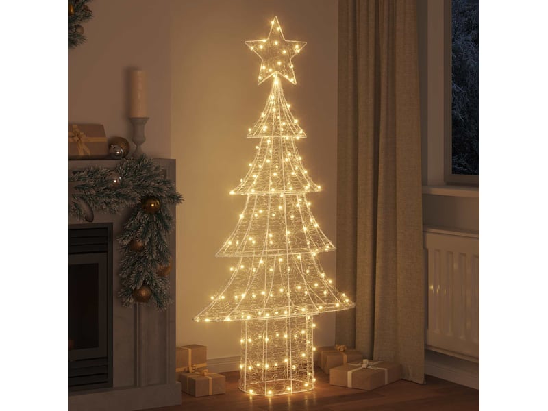  Sapin de noël, arbre de noël 240 led blanc chaud 150 cm acrylique cf60957  - Conforama C
