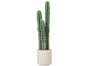 Cactus artificiel 95 cm, plante artificielle en pot, tiges réglables, grand réalisme, pour maison et bureau, vert