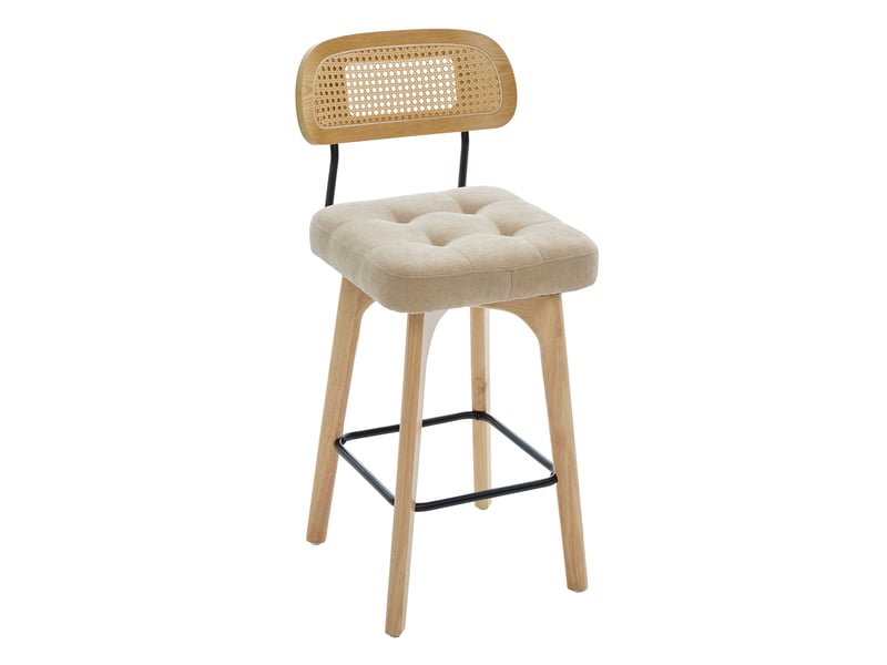  Fauteuil de salon - ensemble de 2 tabourets de bar pivotants à 360°, tabourets de bar de cuisine et de petit-déjeuner, kaki  - Conforama A