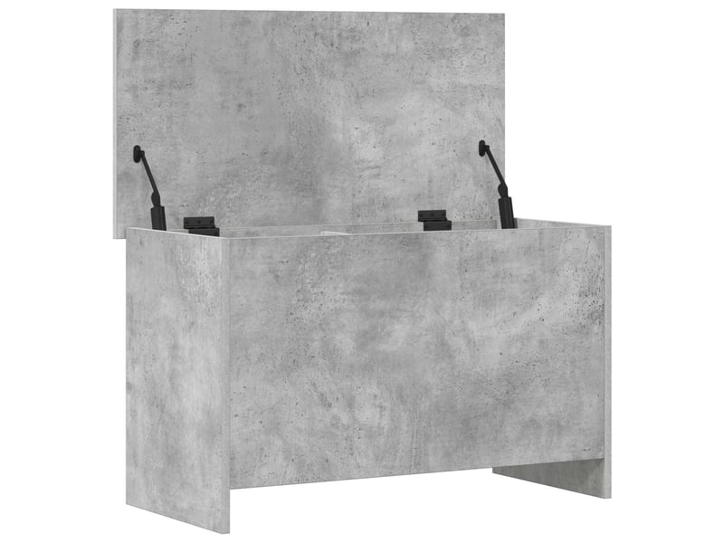 Coffre de rangement avec stockage gris béton 80x40x50 cm - Conforama E