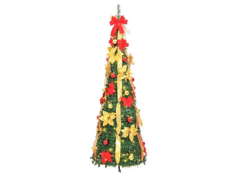 Sapin de noël artificiel, arbre de noël escamotable 50 led vert 120 cm shl3182 - Conforama D