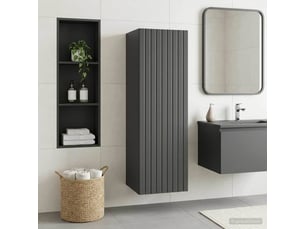 Cabinet salle de bain mural, meuble de rangement noir 33x34.5x60 cm shl9116