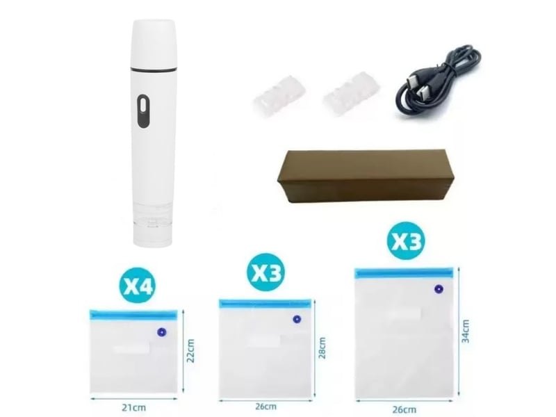  Machine d'emballage sous vide manuelle, mini machine d'emballage sous vide électrique rechargeable avec 10 sacs réutilisables  - Conforama B