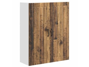 Meuble mural de cuisine, armoire de cuisine bois ancien 80x31x100cm shl5373