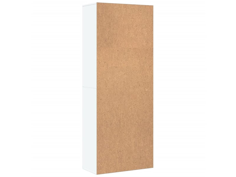  Buffet haut, meuble de rangement salon blanc 70x35x180 cm bois d'ingénierie  - Conforama E