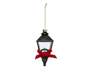 Suspension de sapin lanterne en verre h. 11 cm