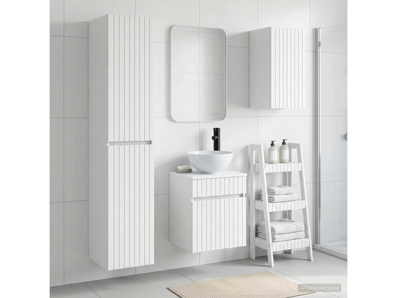  Ensemble de mobilier de salle de bain 3 pc blanc cf64246  - Conforama B