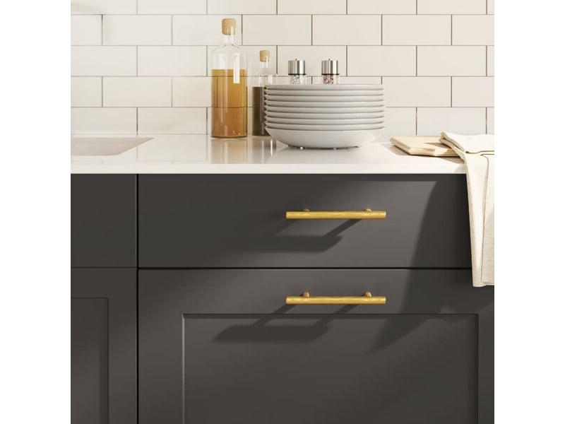  Bouton d'armoire vidaxl, 96 mm, doré  - Conforama B