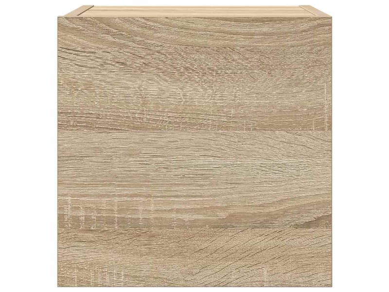  Lot de 4 meuble tv mural, meuble tv suspendu chêne sonoma 30,5x30x30 cm  - Conforama D