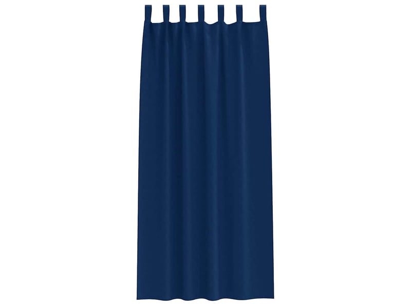 Lot de 2 rideaux occultants, rideaux black-out avec anneaux bleu foncé 260 x 140 cm cf44607 - Conforama D