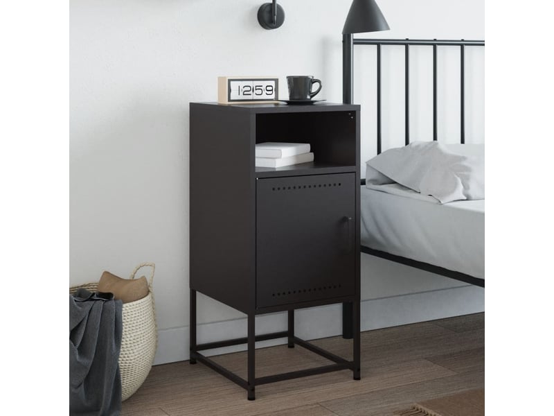  Table de chevet - cabinet de chevet - table de nuit noir 36x39x78 cm acier  - Conforama B