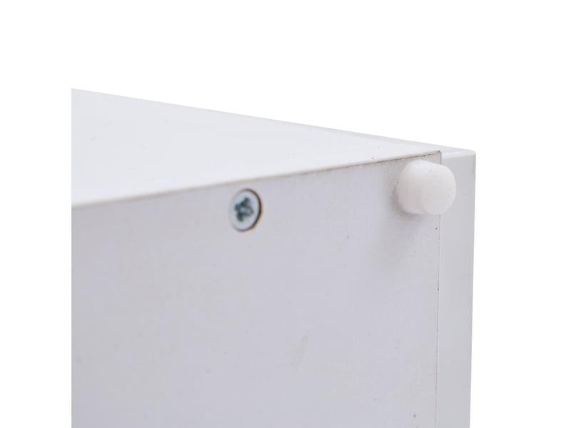  Table basse moderne blanche brillante avec led et 4 tiroirs – plateau relevable 90 x 55 x 41 cm  - Conforama E