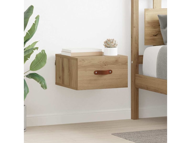  Table de chevet chambre, cabinet de chevet mural 35 x 35 x 20 cm bois d'ingénierie shl4655  - Conforama B
