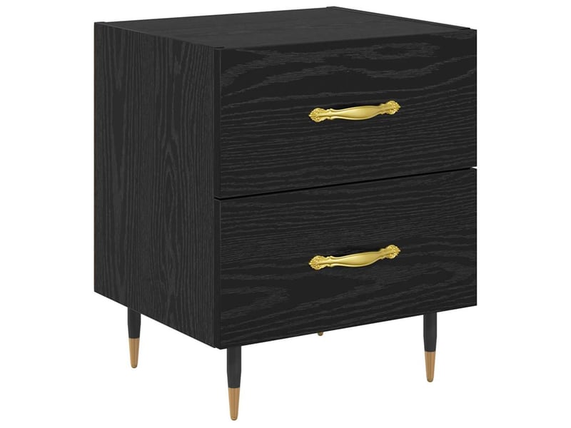  Table de chevet - cabinet de chevet - table de nuit chêne noir 40 x 35 x 47,5 cm  - Conforama A