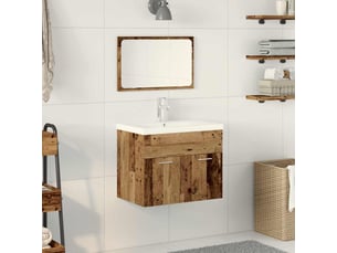 Armoire de salle de bain, cabinet de salle de bain bois ancien 60 x 38,5 x 46 cm cf65054