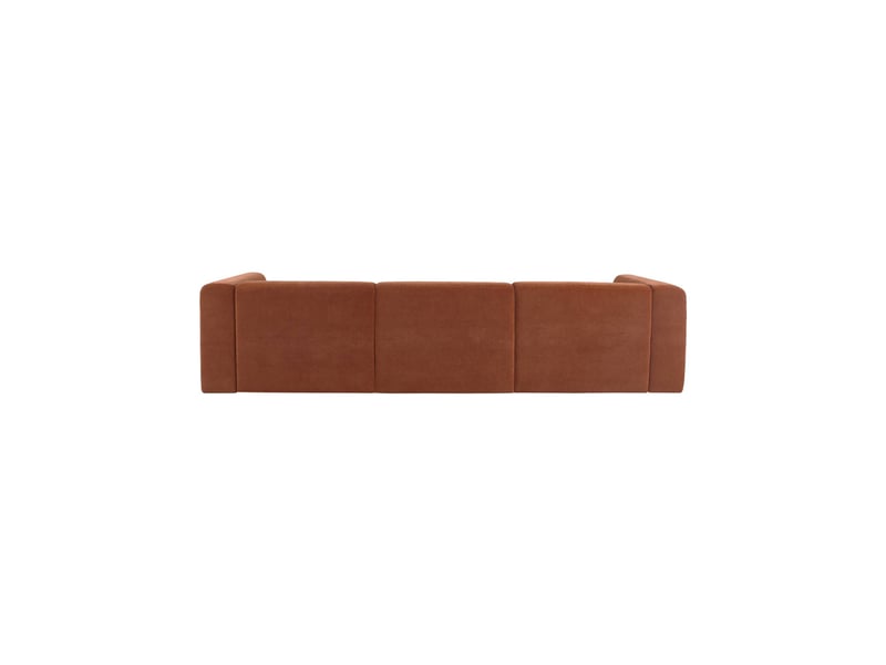 Canapé 4 places tissu terracotta - kosmo - Conforama C