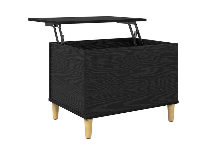  Table de chevet - cabinet de chevet - table de nuit chêne noir 60 x 44,5 x 45 cm  - Conforama D