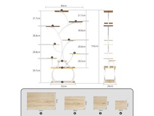 Etagère 80 cm coloris blanc