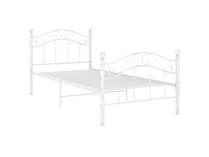 Lit simple 100x200 cm coloris blanc