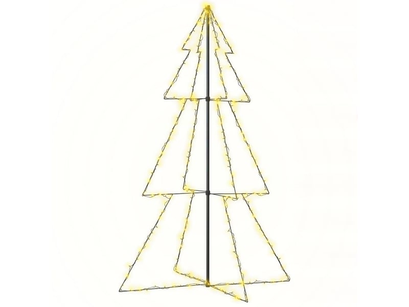  Arbre de noël, sapin de noël cône 240 led d'intérieur-d'extérieur 118x180 cm  - Conforama A