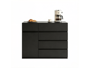 Buffet 1 porte(s) 5 tiroir(s) LPOSPI - 100 cm coloris noir