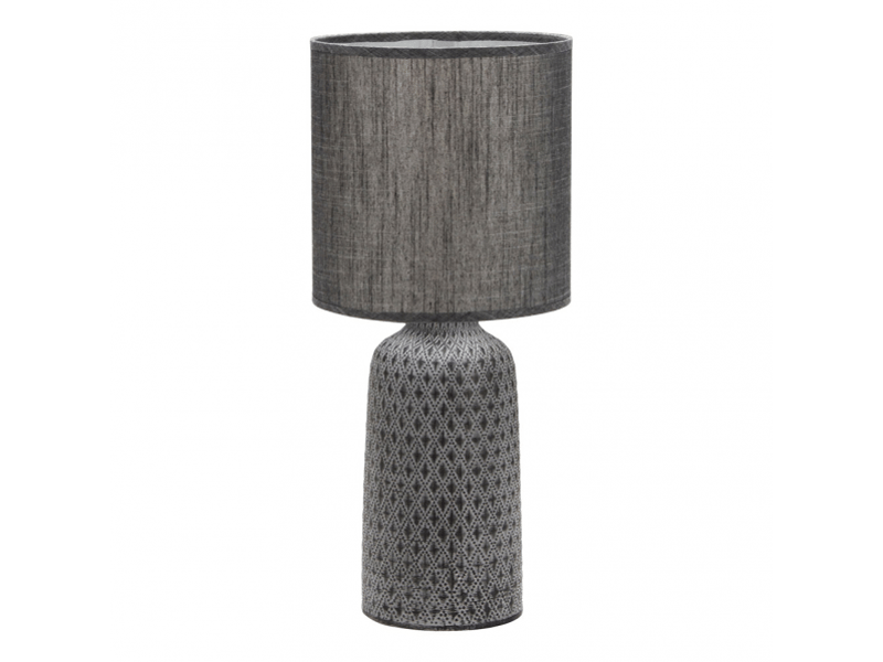  Lampe à poser fabrilamp tilapia e27 coloris gris 45 x 20 x 20 cm 134971028 - Conforama A
