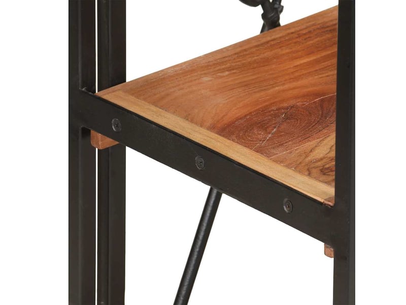 Bibliothèque à 3 niveaux, armoire à livres 60x30x80 cm bois d'acacia massif  - Conforama D