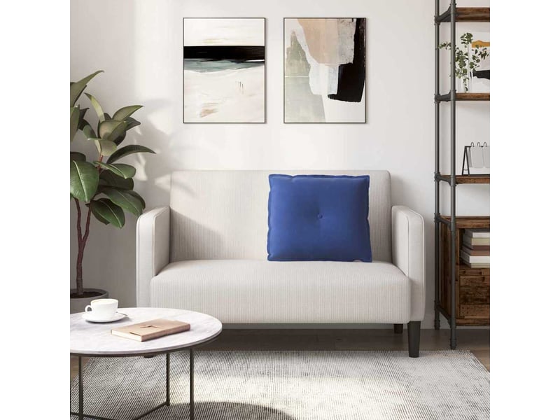  Coussin de dos, coussin de dossier bleu police 60 x 50 cm tissu en velours côtelé cf54571  - Conforama D