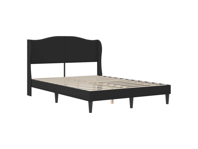 Lit double- lit adulte -  cadre de lit avec tête de lit noir 120 x 190 cm simili cuir  - Conforama B
