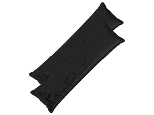 Lot de 2 housses de coussin houten noir 40 x 145 cm flanelle cf49541