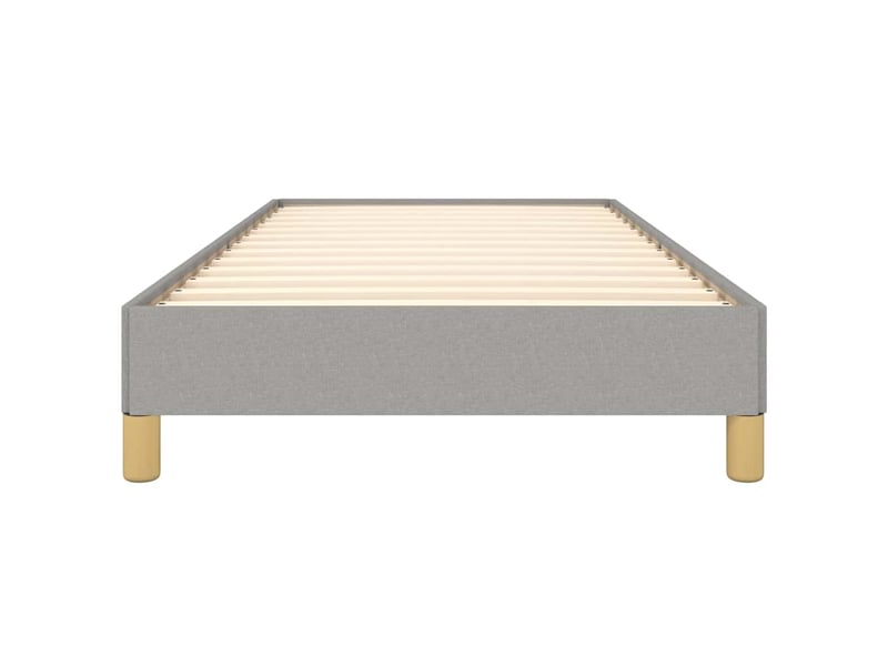 Lit simple- lit adulte -  cadre de lit sans matelas gris clair 100x200 cm tissu  - Conforama D