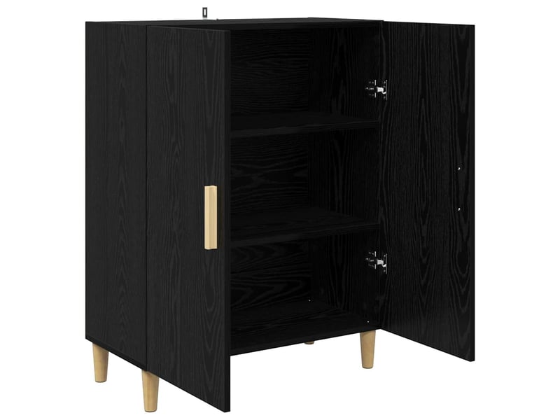  Buffet - bahut - meuble de rangement chêne noir 70 x 34 x 90 cm bois d'ingénierie  - Conforama E
