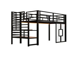 Lit mezzanine 90x200 cm SOGEU coloris noir