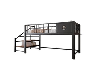 Lit mezzanine 90x200 cm    coloris noir