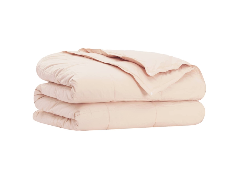  Ensemble de duvet 2 pcs - couette 135 x 220 cm kapok et polyester beige  - Conforama C