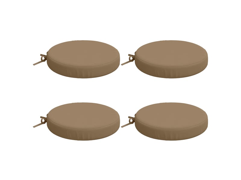  Lot de 4 coussins de siège, coussins d'assise soest 100 % polyester taupe cf60563  - Conforama A
