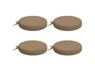 Lot de 4 coussins de siège, coussins d'assise soest 100 % polyester taupe cf60563