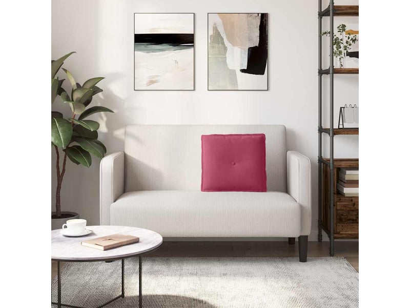  Coussin de dos, coussin de dossier bordeaux 50 x 45 cm tissu en velours côtelé cf54600  - Conforama D