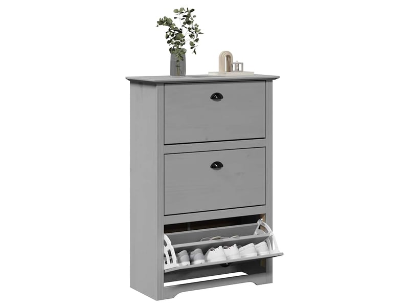  Meuble à chaussures, étagère à chaussures bodo gris 80x35x118 cm  - Conforama B