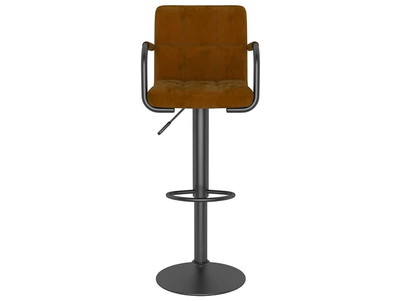  Tabouret de bar, chaise de bar marron velours shl34270  - Conforama C