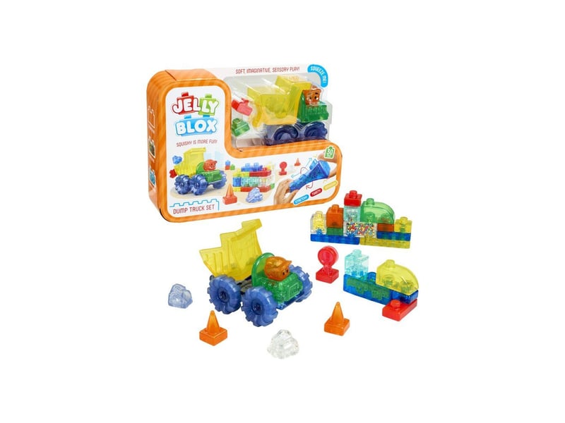  Blocs sensoriels camion benne 30 pieces avec mini ouvrier et accessoires GOL8720077371811 - Conforama B