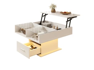 Table basse carré(e) coloris blanc <strong>HAUSS SPOLE</strong> <strong></strong> - 78 cmx45.5 cm