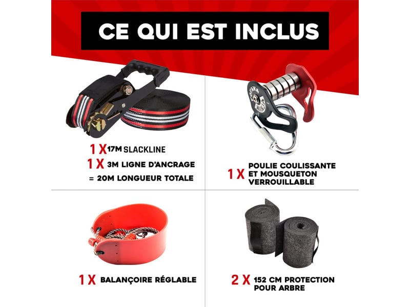  Kit tyrolienne - slider - 20m EBFO003 - Conforama B